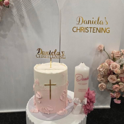 Christening Cake Topper
