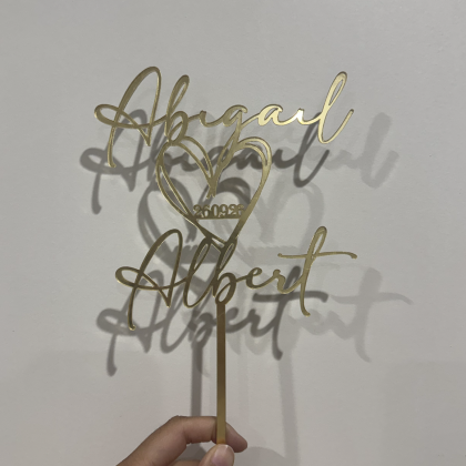Wedding/Engagement Cake Topper - Design 1