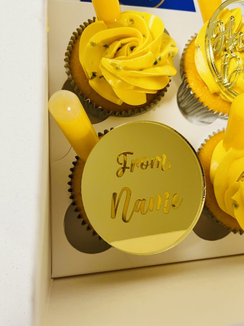Diwali Cupcakes with Acrylic Toppers – Box of 6 - Image 2